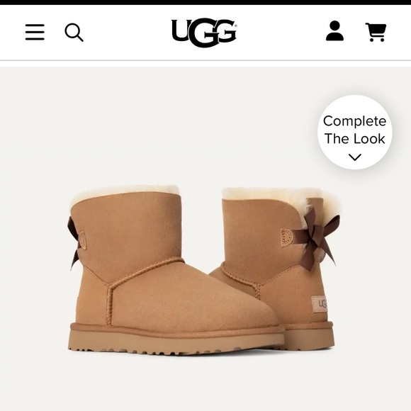 UGG Mini Bailey Bow in Chestnut - Picture 4 of 4